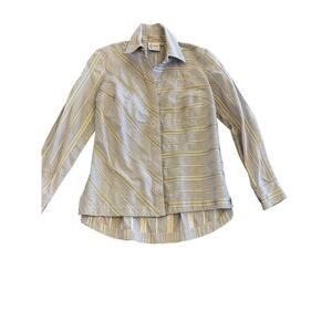 Finley Blue/Silver Scotty Button Up Shirt Size XS